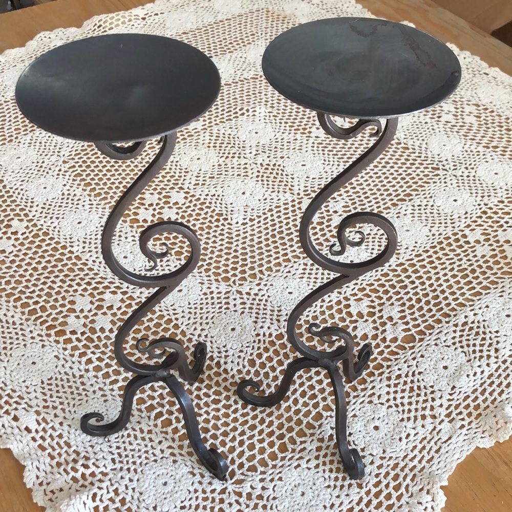 Two (2) Pillar Candle Holders